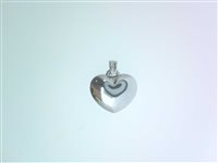 Anhänger Sommer Dame LUREX in Weißgold CUORE_DIAMANTATO1 - CUORE_DIAMANTATO1